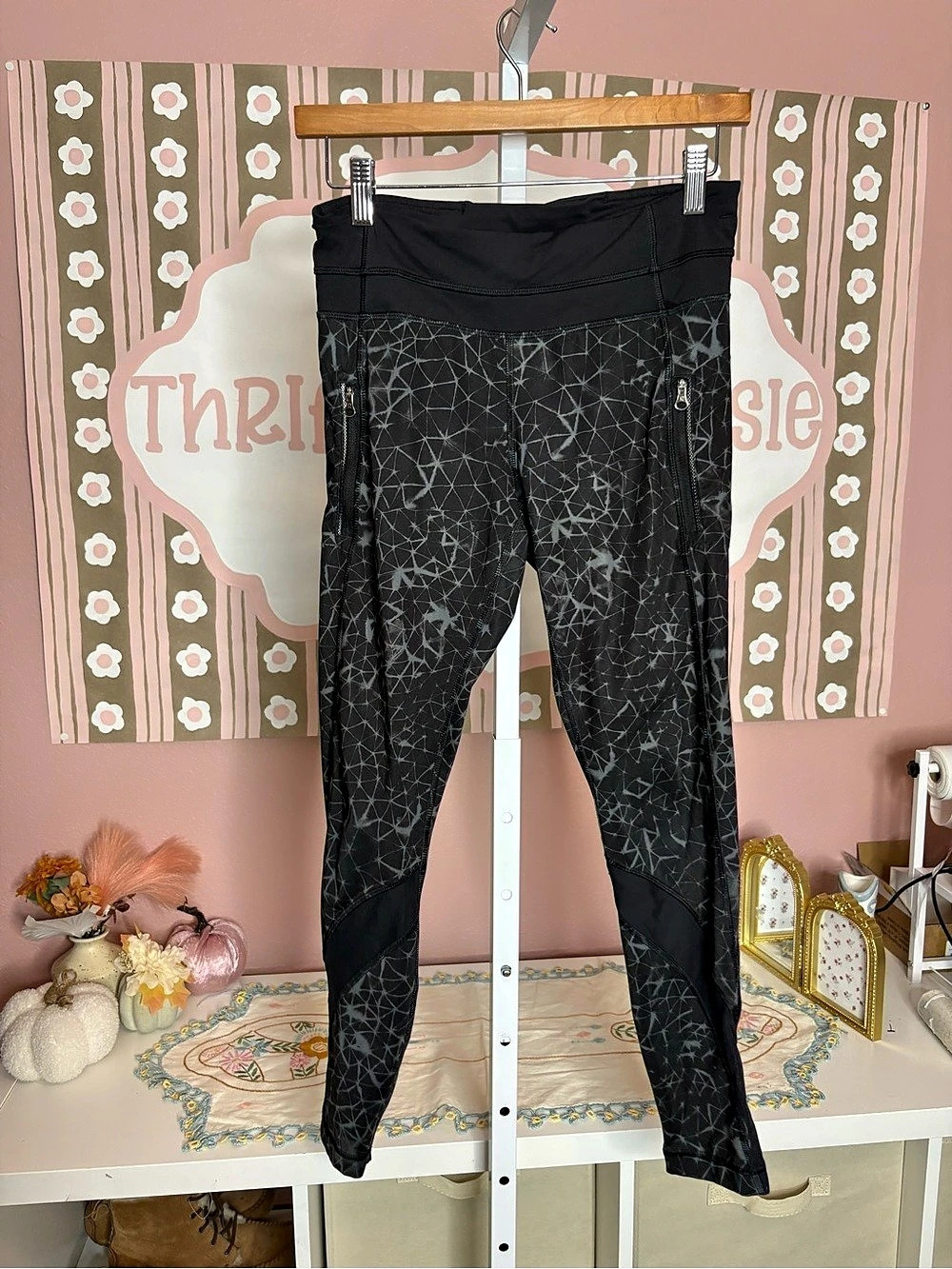 Lululemon Inspire Tight II *Full-On Luxtreme (Mesh) in Star Crushed Coal Black /